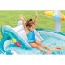 Kids Outdoor Inflatable Gator Kiddie Pool with Slide - 200 x 170 x 84 cm